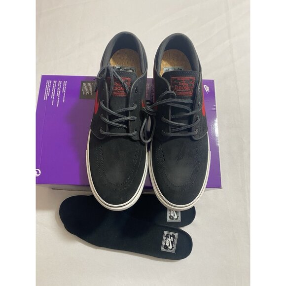 New Men Size 8 - Nike Zoom Stefan Janoski OG+ SB Black University Red FD6757 002